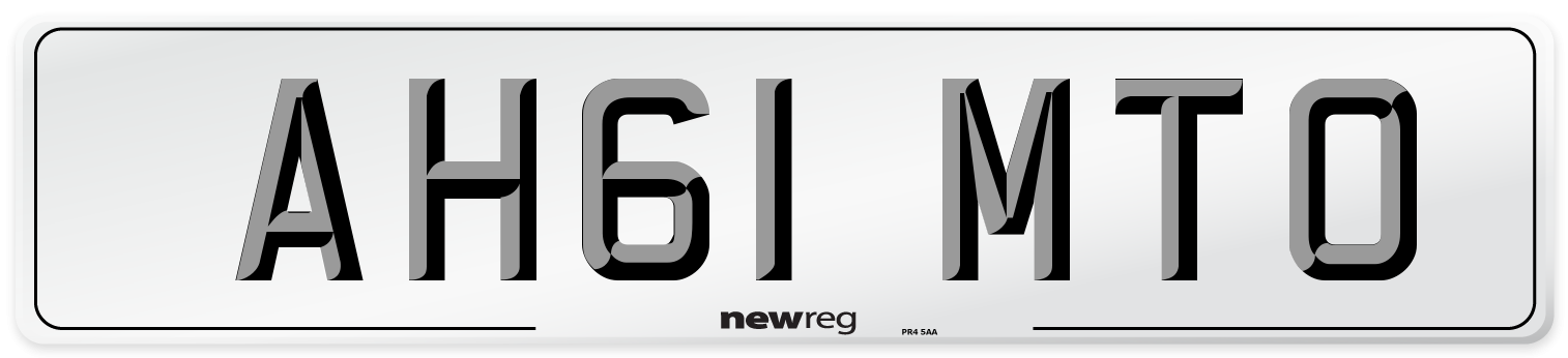 AH61 MTO Number Plate from New Reg